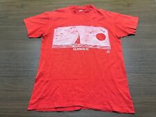 Vintage 1970's Hawaii Men's Red T-Shirt - Poly Tees - Hanes picture