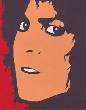 Original New Marc Bolan Pop Art Painting - Vintage Retro 1970s T.Rex picture