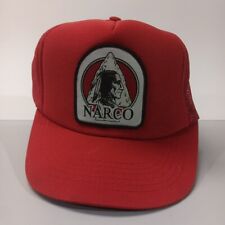 Vintage Trucker Hat Cap NARCO Red Snapback picture