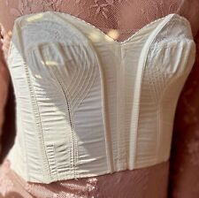 1920s Cream Cotton Hand Stitched Sweetheart Crop Corset picture