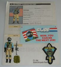 1987 GI Joe ARAH Steel Brigade v1 v1D vD 3.75 Figure File Card & Patch *Complete picture
