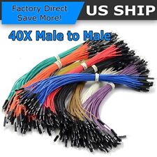 a4 40pcs 20cm Male to Male Dupont Wire Jumper Cable picture