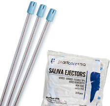 1000 (10 Bags) Saliva Ejectors Ejector CLEAR/BLUE Dental Suction Tips Disposable picture