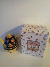New W Box 2001 Mary Engelbreit 3D Decorative Collectibles Ceramic Teapot and Cup picture