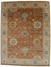 Rust Orange Osh Chobi Peshawar 9X12 Floral Oriental Antique Washed Rug Carpet picture