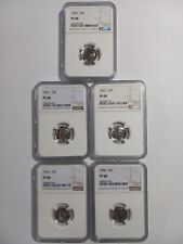 1960 - 1964 10c Silver Roosevelt Dime - NGC PF68 - Five Coin Lot picture