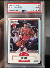 Scottie Pippen 1990 Fleer #30 Basketball Card PSA Mint 9 Chicago Bulls Sharp picture