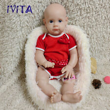 IVITA 21'' Full Body Soft Silicone Reborn Baby Girl Floppy Silicone Doll Gift picture