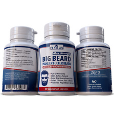 HAIR Mustache Big BEARD Fast GROW Facial  Capsules GROWTH Herbal VITAMINS Pills picture