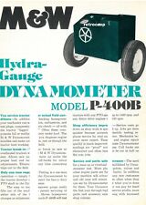 P-400N Hydra-Gauge M&W Gear Co. Dyno Dynamometer Leaflet P400B Pulling Tractor picture