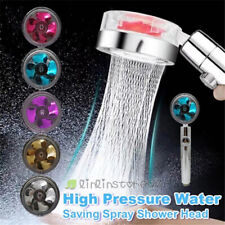 360° Handheld Propeller 4 Turbo Fan Hydro Jet Spinning Shower Head High Pressure picture