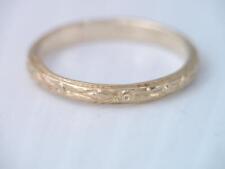 VINTAGE OB OSTBY & BARTON SOLID 10K GOLD ENGRAVED CHILDS /BABY BAND RING sz 1 picture