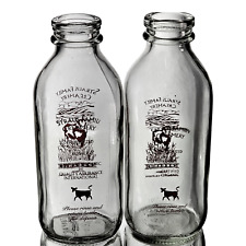 Straus Family Creamery Milk Bottles Glass Marshall CA 8.5