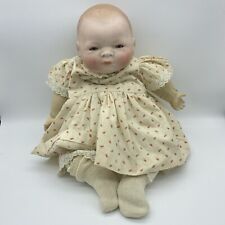 Antique Bisque Head Cloth Body Grace Storey Putnam Baby Doll 14” W/ Strawberry picture