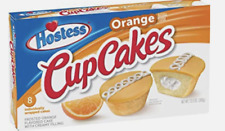 Hostess Orange Cupcakes Pack of 8 Frosted Cream Filled Snack Cakes Rare picture