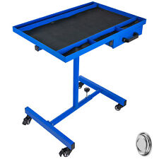 Rolling Tool Table Tear Down Tray220lbs Adjustable Height with Drawerin Blue picture