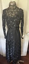 ANTIQUE  Black 2 Piece Wedding/Mourning Dress-Gothic-1800's picture