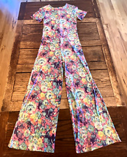 VTG 60s JUMPSUIT HIPPIE FESTIVAL DISCO GROOVY Psychedelic CALIFORNIA BARBIE XS S picture