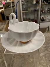 vintage italian seashell pottery cup & saucer set  picture