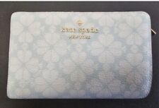 Kate Spade Signature Blue Glow Spade Flower Compact Bifold Wallet NWT OBO picture