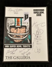 MIAMI DOLPHINS 1972 Players Multi Signed 1989 Super Bowl XXIII 6x Auto JSA (COA) picture