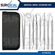 8 Pcs Professional Dental Oral Hygiene Travel Kit Tools Stainless German Grade picture
