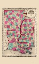 Arkansas Mississippi Louisiana - Johnson 1860 - 23.00 x 37.11 picture