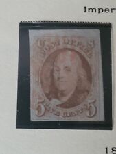 US Stamps 1847 Franklin Used Scott#1  5 cent certified picture