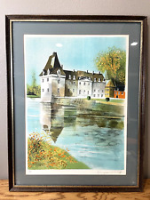 Claude Grosperrin Lithograph Limited Edition French Chateau Numbered Signed  picture