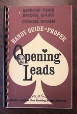 Vintage Charles Goren Handy Guide to Proper Opening Leads Bridge Pamphlet picture