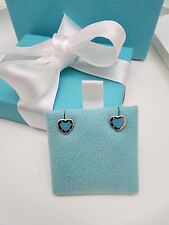 Tiffany & Co. Love Heart Blue Enamel Stud Earrings picture
