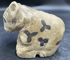Ancient Near Eastern Animal Inlaid   Carved Stone Statue Figurine 100 BC picture