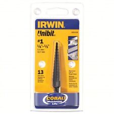 IRWIN 10231CB Unibit 1/32-Inch 13-Steps Cobalt Alloy Steel Step Drill Bit, Black picture