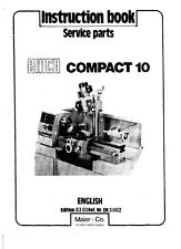 10 Vertical Milling & Drilling Service Repair Manual Fits Emco Compact 10 picture