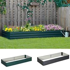 Galvanized Steel Raised Garden Bed Elevated Planter Box Easy DIY and Cleaning picture