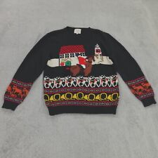 Susan Bristol Sweater Womens Medium Hand Embroidered 1992 Cottagecore Colonial picture