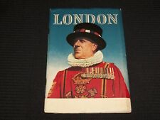 1952 LONDON BEAUTIFUL AND INTERESTING SIGHTS SOFTCOVER GUIDE - J 6963 picture
