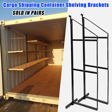 2PCS Cargo Shipping Container Shelving Shelf Brackets Powder Coated Universal picture