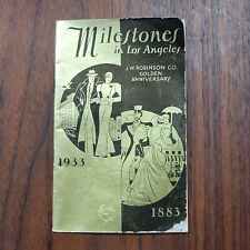 Vintage 1933 Milestones In Los Angeles Book Henry W O'Melveny And Meyers picture