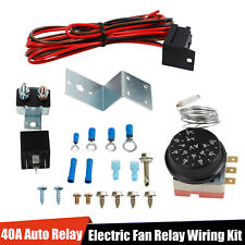 Adjustable Electric 12V Radiator Fan Thermostat Control Relay Wire Kit Car Truck picture