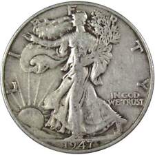 1947 D Liberty Walking Half Dollar AG About Good 90% Silver 50c US Coin picture