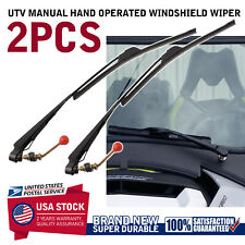 2×Universal UTV Manual Windshield Wiper Blade Kit (Hand Operated) for Golf Carts picture