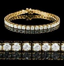 6.00CTW Round Cut Diamond Tennis Bracelet 14k Yellow Gold Finish Fine For Womens picture