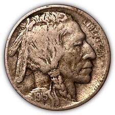 1915-D Buffalo Nickel Very Fine VF Coin #5187 picture