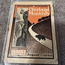 Overland Monthly Automobile Number No.2 San Francisco August 1902 Price 10 Cents picture