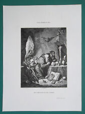 DAVID TENIERS Works Incantation Jealous Wife St Anthony - 3x 1857 Prints picture