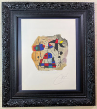 Joan Miro color two-sided lithograph hand signed - From 1953 - with COA picture