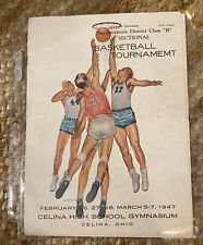1947 Official Program Northwestern District B Basketball Tournament  picture