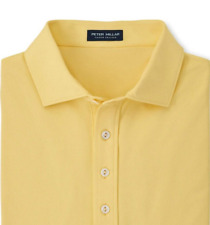 Peter Millar Polo Mens XL Yellow Crown Crafted Tailored Fit Golf Sport NEW $100 picture