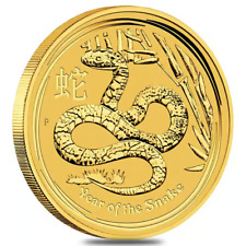 2013 ~ Australia ~ $15 ~ YEAR of the SNAKE ~1/10 OZ 9999 GOLD COIN ~ BU ~$508.88 picture